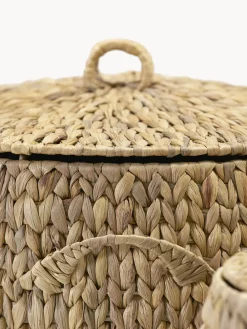 Outlet Set de cestas con tapadera Laun, 2 uds. Cestos De La Ropa|Jarrones