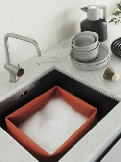 Artículos De Cocina|Utensilios De Cocina>Normann Copenhagen Set de cesto para fregadero y cepillo para vajilla Washing-up, 2 pzas. Rojo