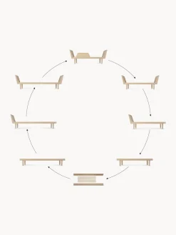 Camas Infantiles|Decoración Infantil></noscript>Kas Kopenhagen Set de conversión de cama infantil artesanal de madera de roble Eli, 6 pzas. Madera de roble lacada en claro