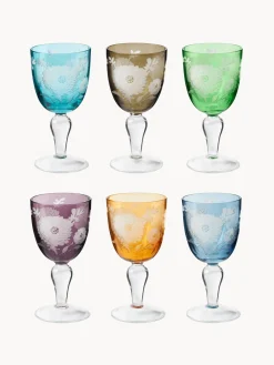 Copas De Vino|Vajillas Completas>POLSPOTTEN Set de copas de vino Peony, 6 uds.