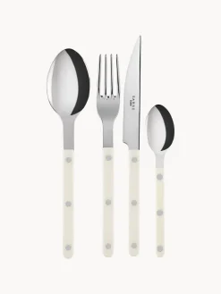 Juego De Cubiertos|Vajillas Completas>Sabre Paris Set de cubiertos de acero inoxidable Bistrot, tamaños diferentes Blanco crema, plateado