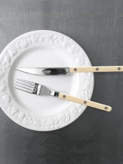 Juego De Cubiertos|Vajillas Completas>Sabre Paris Set de cubiertos de acero inoxidable Bistrot, tamaños diferentes Blanco crema, plateado