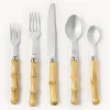 Sale Set de cubiertos pulido a mano Bamboo, 1 comensal (5 pzas.) Juego De Cubiertos|Vajillas Completas