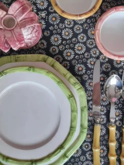 Sale Set de cubiertos pulido a mano Bamboo, 1 comensal (5 pzas.) Juego De Cubiertos|Vajillas Completas