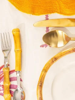 Sale Set de cubiertos pulido a mano Bamboo, 1 comensal (5 pzas.) Juego De Cubiertos|Vajillas Completas