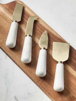 Cuchillos De Cocina Y Bloques|Cuchillos De Queso>Westwing Collection Set de cuchillos de queso de mármol Agata, 4 uds.
