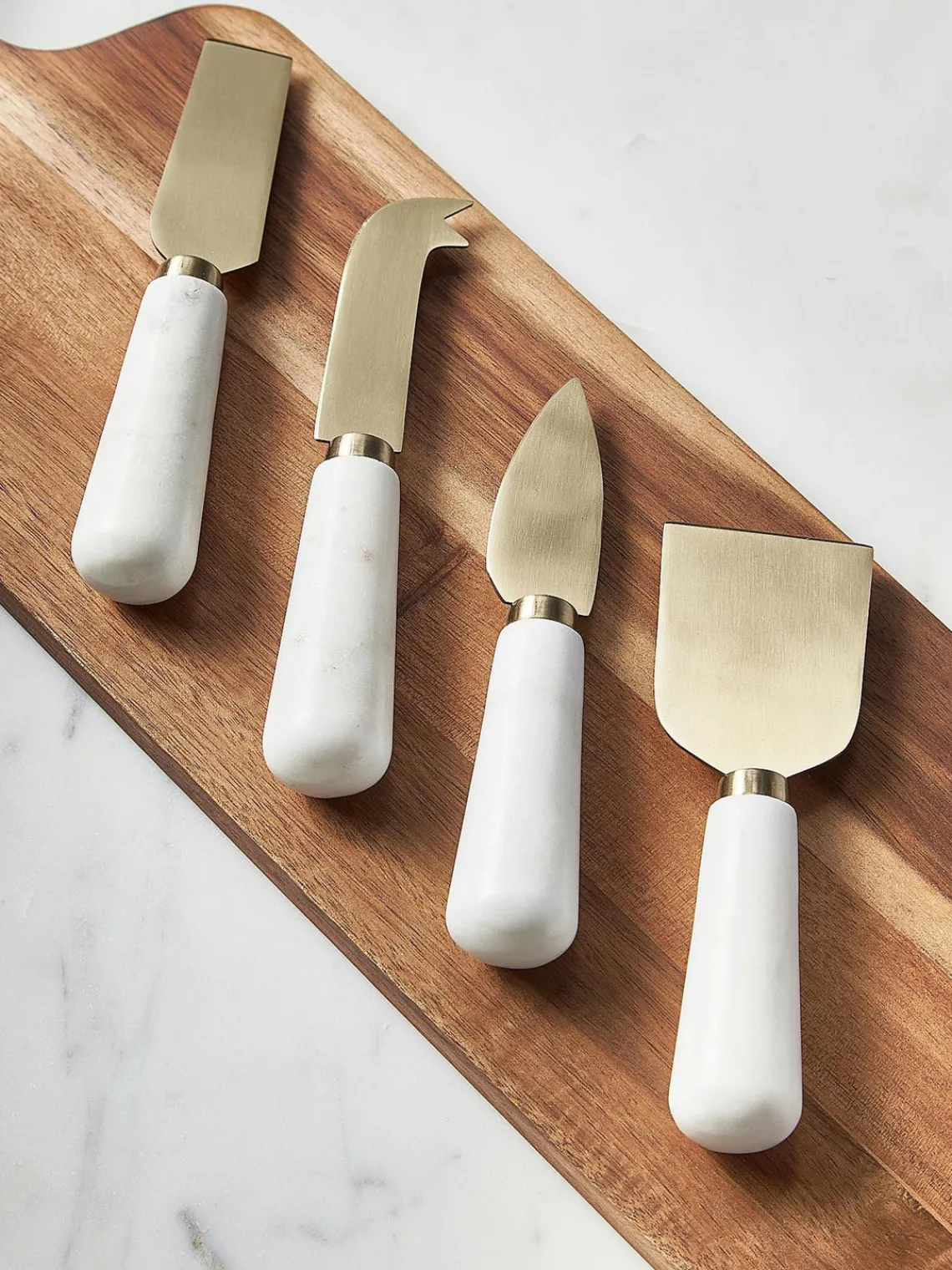 Cuchillos De Cocina Y Bloques|Cuchillos De Queso>Westwing Collection Set de cuchillos de queso de mármol Agata, 4 uds.