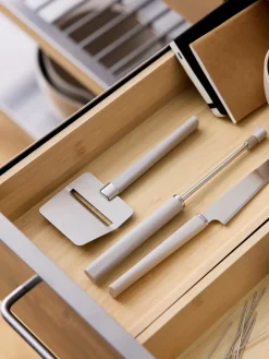 Cuchillos De Cocina Y Bloques|Cuchillos De Cocina>Rosti Set de cuchillos y cortador de queso Emma, 3 pzas. Beige claro, plateado