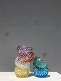 Hot Set de cuencos soplados Hobnail, 4 uds. Cuencos Aperitivos|Vajillas Completas