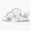 Sale Set de desayuno artesanal de porcelana Salt, 4 comensales (16 pzas.) Vajillas Completas|Menaje De Mesa