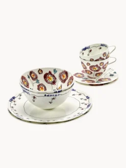 Vajillas Completas|Menaje De Mesa>SERAX Set de desayuno Flores de Medianoche, 2 comensales (6 pzas.)