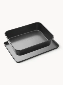 Bandejas Para Horno|Bandejas Para Horno>Kitchen Craft Set de fuente horno antiadherente MasterClass, 2 pzas. Negro