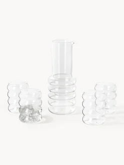 Jarras De Agua|Vajillas Completas>Westwing Collection Set de jarra y vasos soplado Bubbly, 5 pzas.