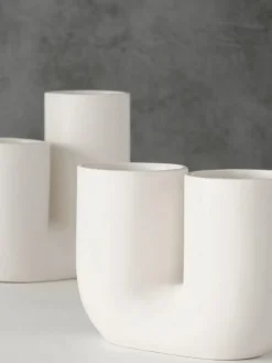 Jarrones|Jarrones></noscript> Set de jarrones artesanales de gres Filicio, 2 uds.