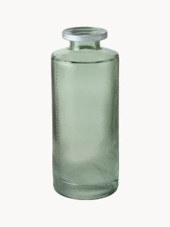 Jarrones|Jarrones></noscript> Set de jarrones pequeños de vidrio Adore, 3 uds. Verde transparente, plateado