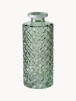 Jarrones|Jarrones></noscript> Set de jarrones pequeños de vidrio Adore, 3 uds. Verde transparente, plateado