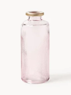 Jarrones|Jarrones></noscript> Set de jarrones pequeños de vidrio Adore, 3 uds. Rosa claro transparente, plateado