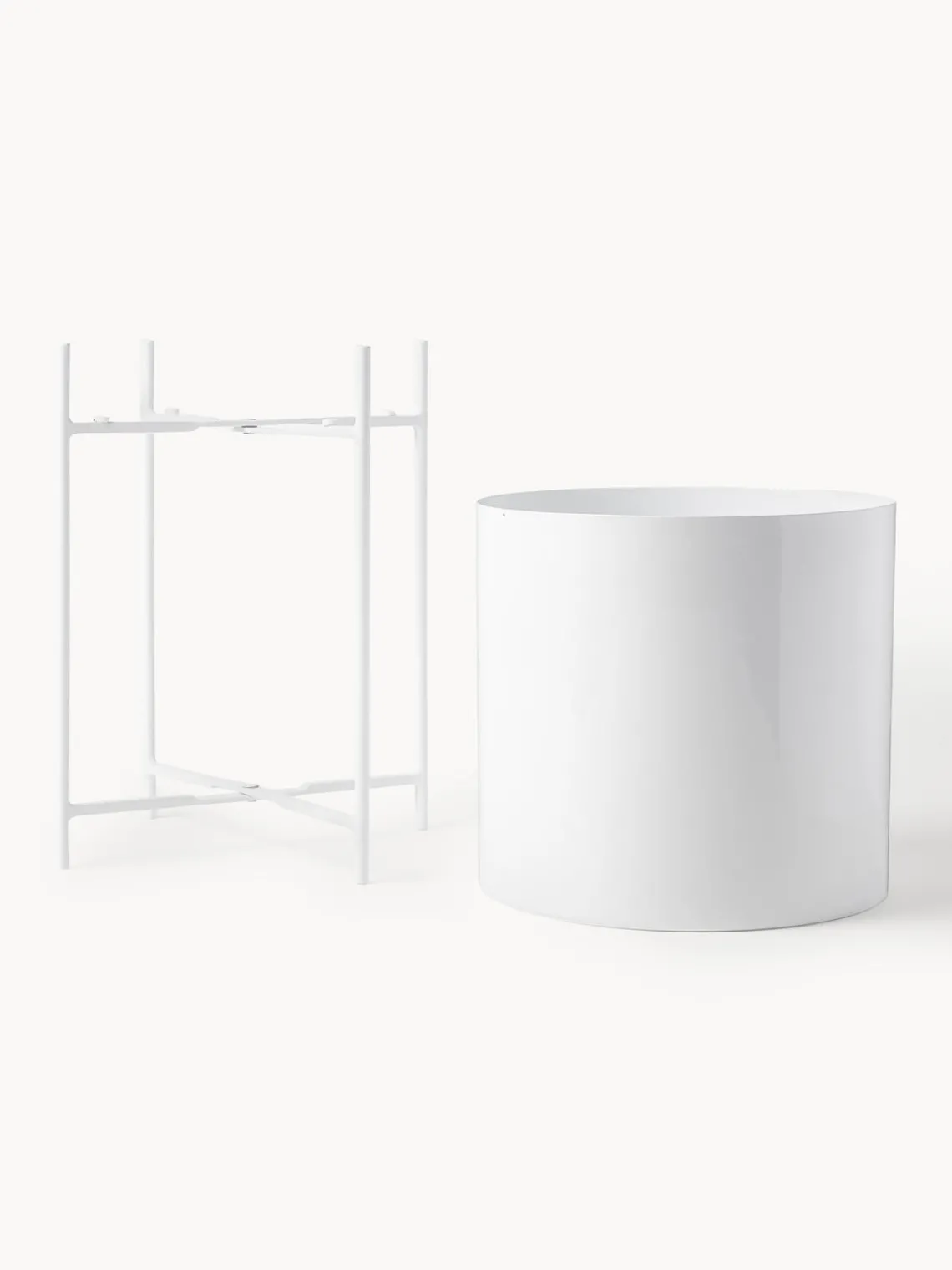 Maceteros|Jarrones>Westwing Collection Set de maceteros de metal Mina, 2 uds. Blanco