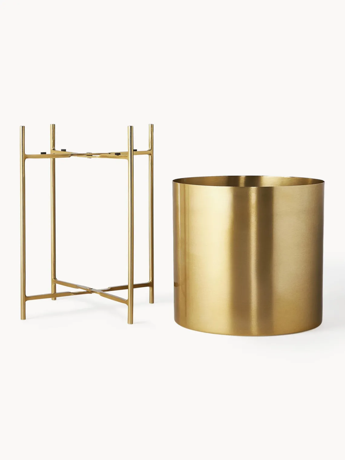 Maceteros|Jarrones>Westwing Collection Set de maceteros de metal Mina, 2 uds. Dorado