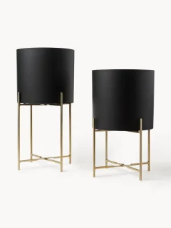 Clearance Set de maceteros de metal Mina, 2 uds. Maceteros|Jarrones