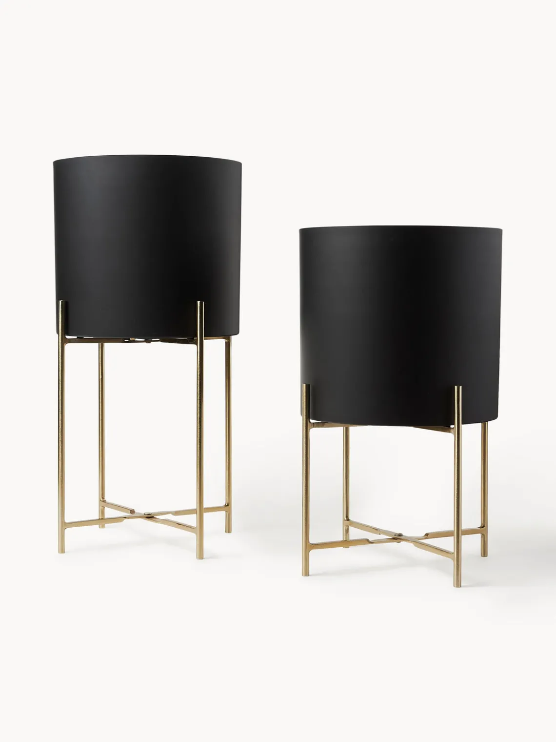 Clearance Set de maceteros de metal Mina, 2 uds. Maceteros|Jarrones