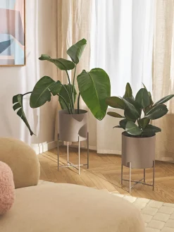 Maceteros|Jarrones>Westwing Collection Set de maceteros de metal Mina, 2 uds. Greige