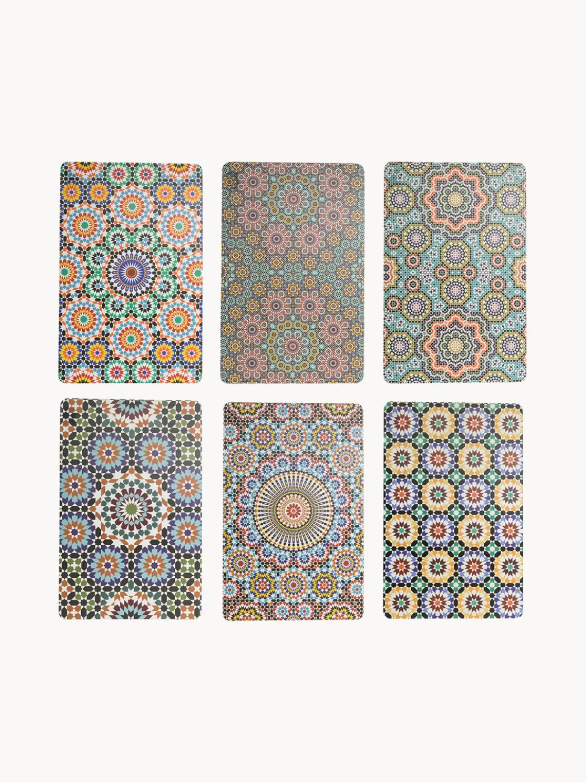 Hot Set de manteles individuales doble cara de plástico Marrakesch, 6 pzas. Manteles Individuales|Vajillas Completas