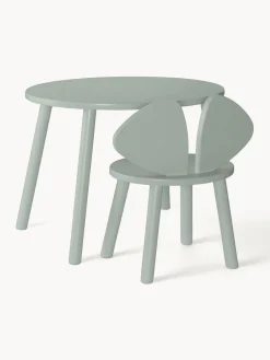 Decoración Infantil|Mesas Y Sillas Infantiles>Nofred Set de mesa infantil con silla Mouse, 2 pzas. Verde salvia
