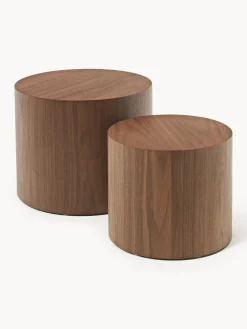 Mesas De Centro|Mesas De Centro>Westwing Collection Set de mesas de centro de madera Dan, 2 uds. Madera de nogal