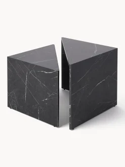 New Set de mesas de centro en look mármol Vilma, 2 uds. Mesas De Centro|Mesas De Centro