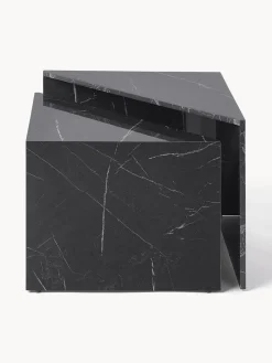 New Set de mesas de centro en look mármol Vilma, 2 uds. Mesas De Centro|Mesas De Centro