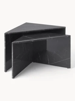 New Set de mesas de centro en look mármol Vilma, 2 uds. Mesas De Centro|Mesas De Centro