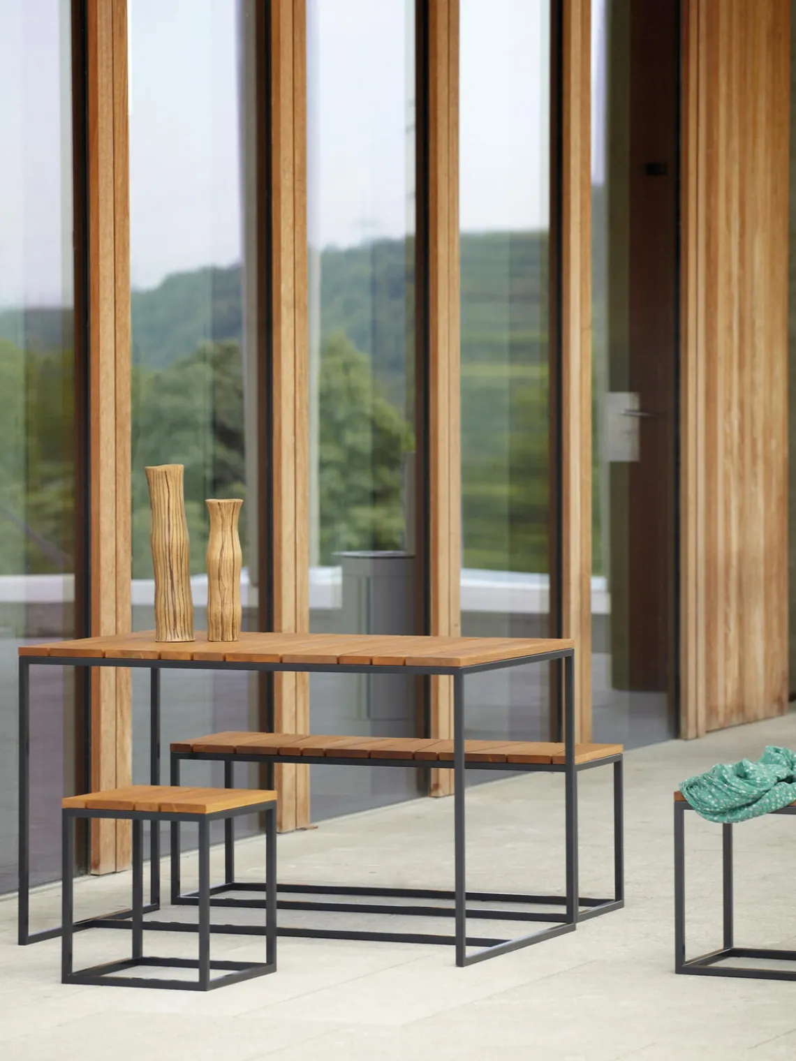 Discount Set de muebles de jardín de madera de robinia Alois, 4 pzas. Conjuntos Jardín|Muebles De Jardín