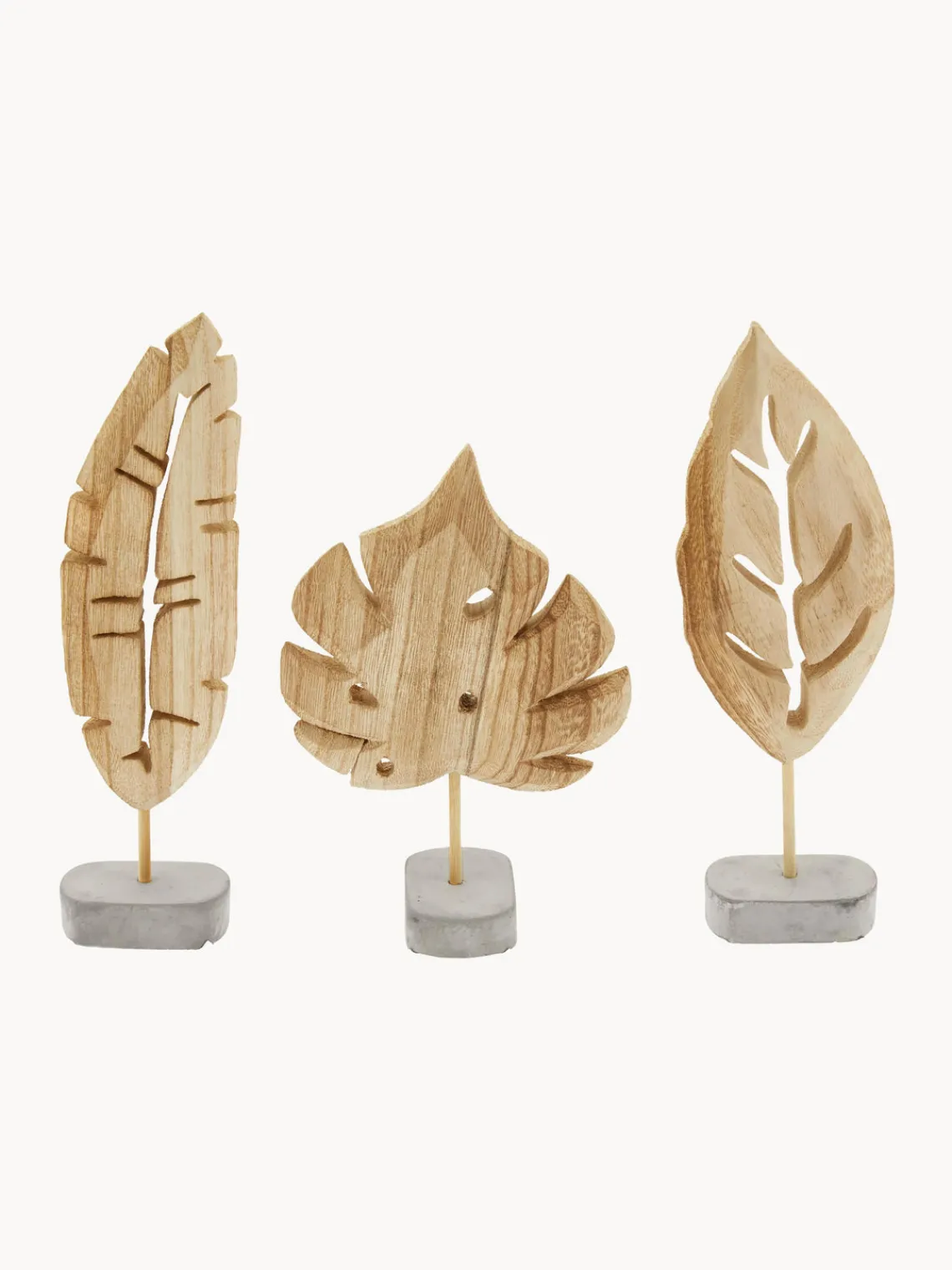 Figuras Decorativas|Decoración> Set de piezas decorativas Blatt, 3 pzas.