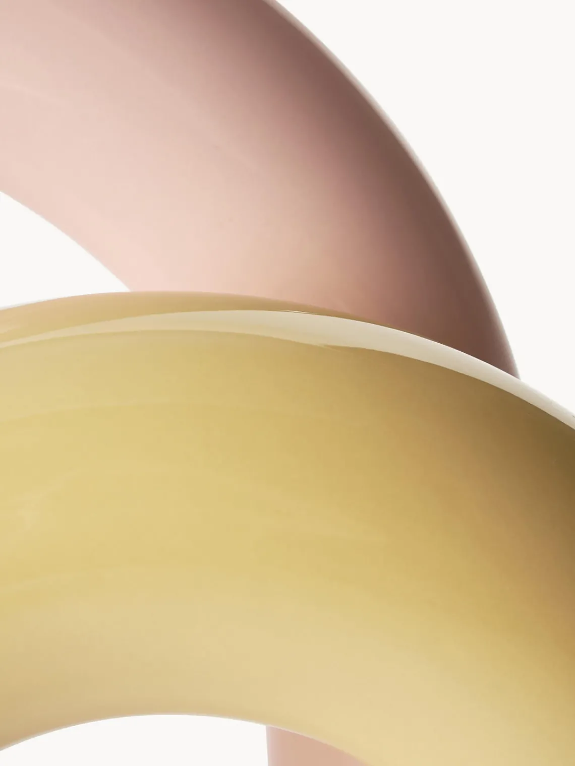 Jarrones|Figuras Decorativas>Westwing Collection Set de piezas decorativas de gres Kia, 2 uds. Rosa claro, amarillo claro