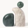 New Set de piezas decorativas de mármol Nati, 2 pzas. Figuras Decorativas|Jarrones