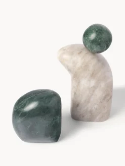 New Set de piezas decorativas de mármol Nati, 2 pzas. Figuras Decorativas|Jarrones