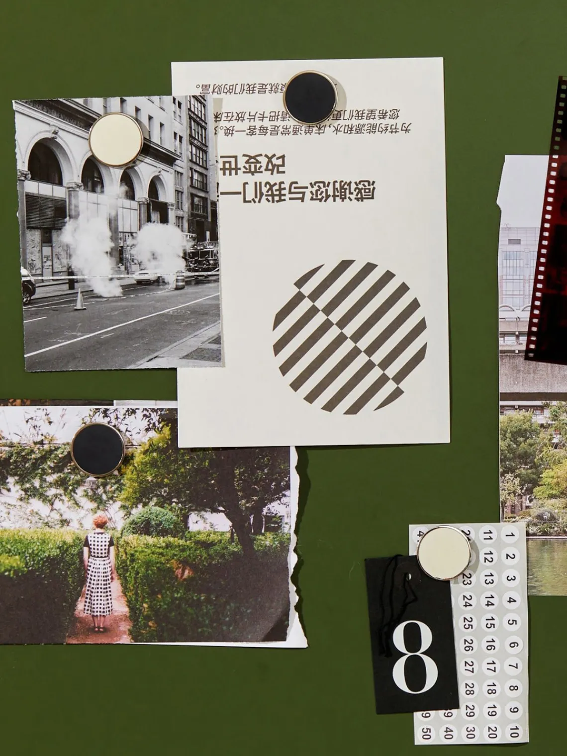 Material De Oficina|Material De Oficina>Mustard Made Set de pines magnéticos The Buttons (6 uds.) Blanco Off White, plateado