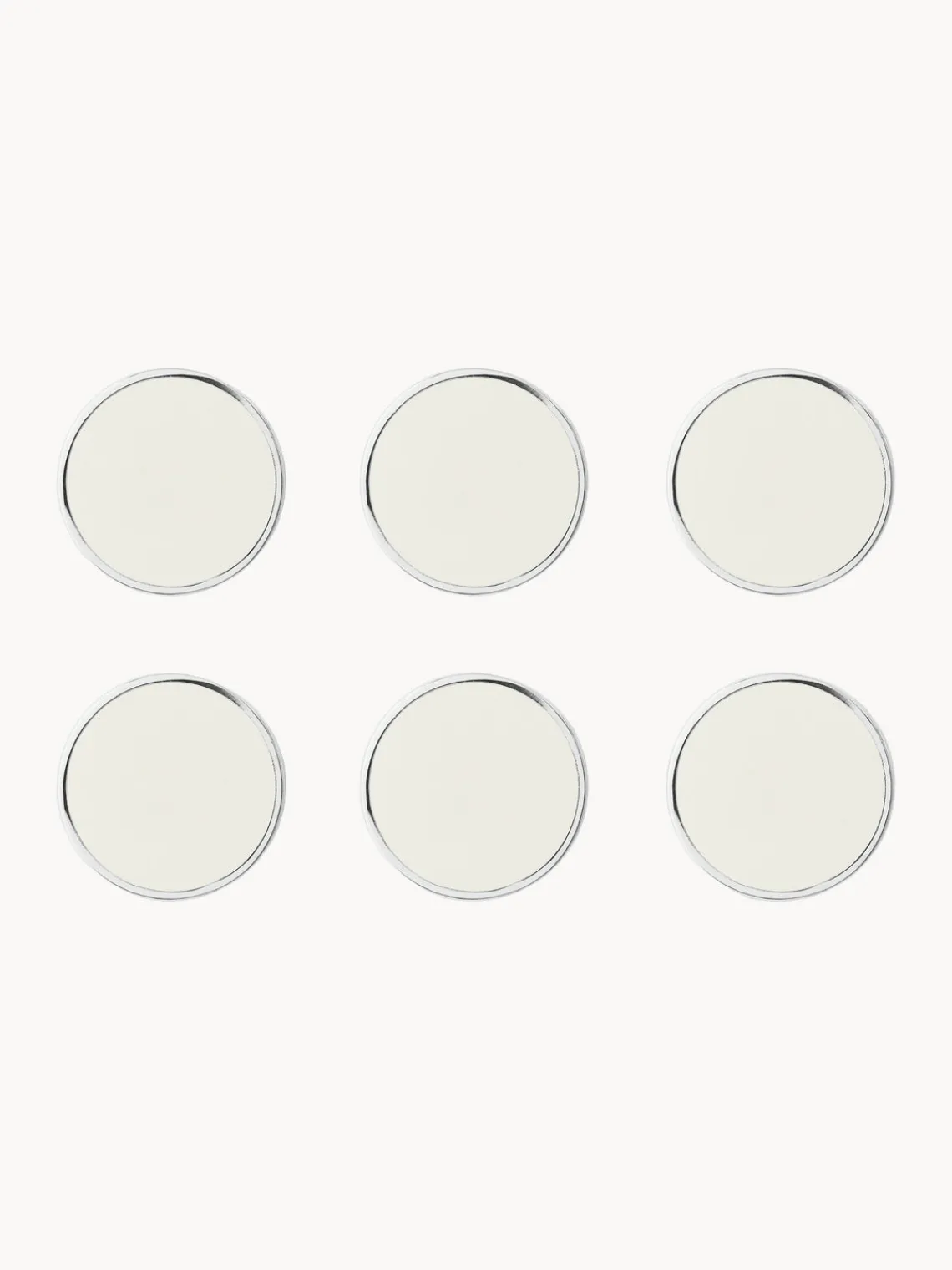Material De Oficina|Material De Oficina>Mustard Made Set de pines magnéticos The Buttons (6 uds.) Blanco Off White, plateado