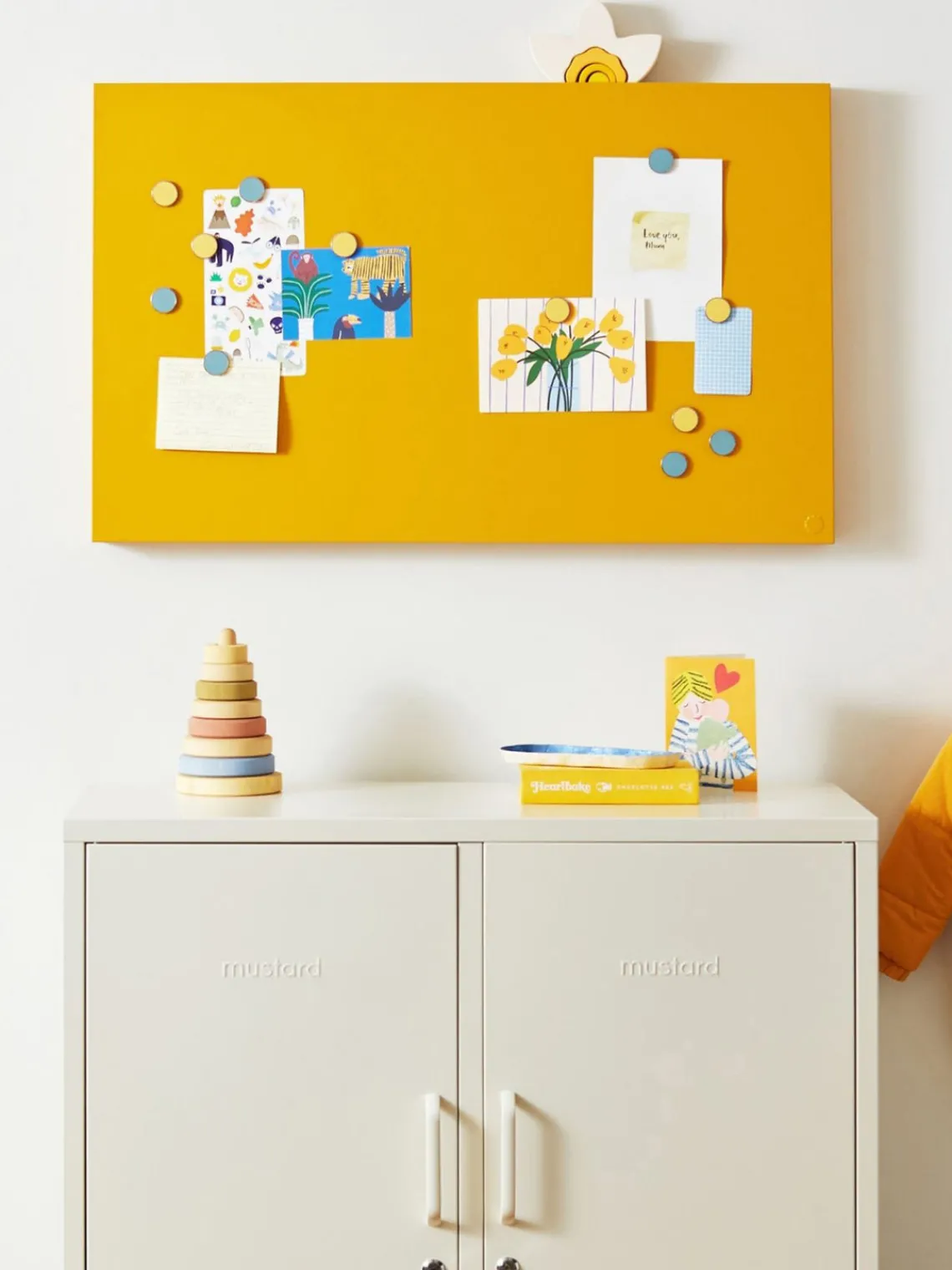 Material De Oficina|Material De Oficina>Mustard Made Set de pines magnéticos The Buttons, 6 uds. Azul claro, plateado