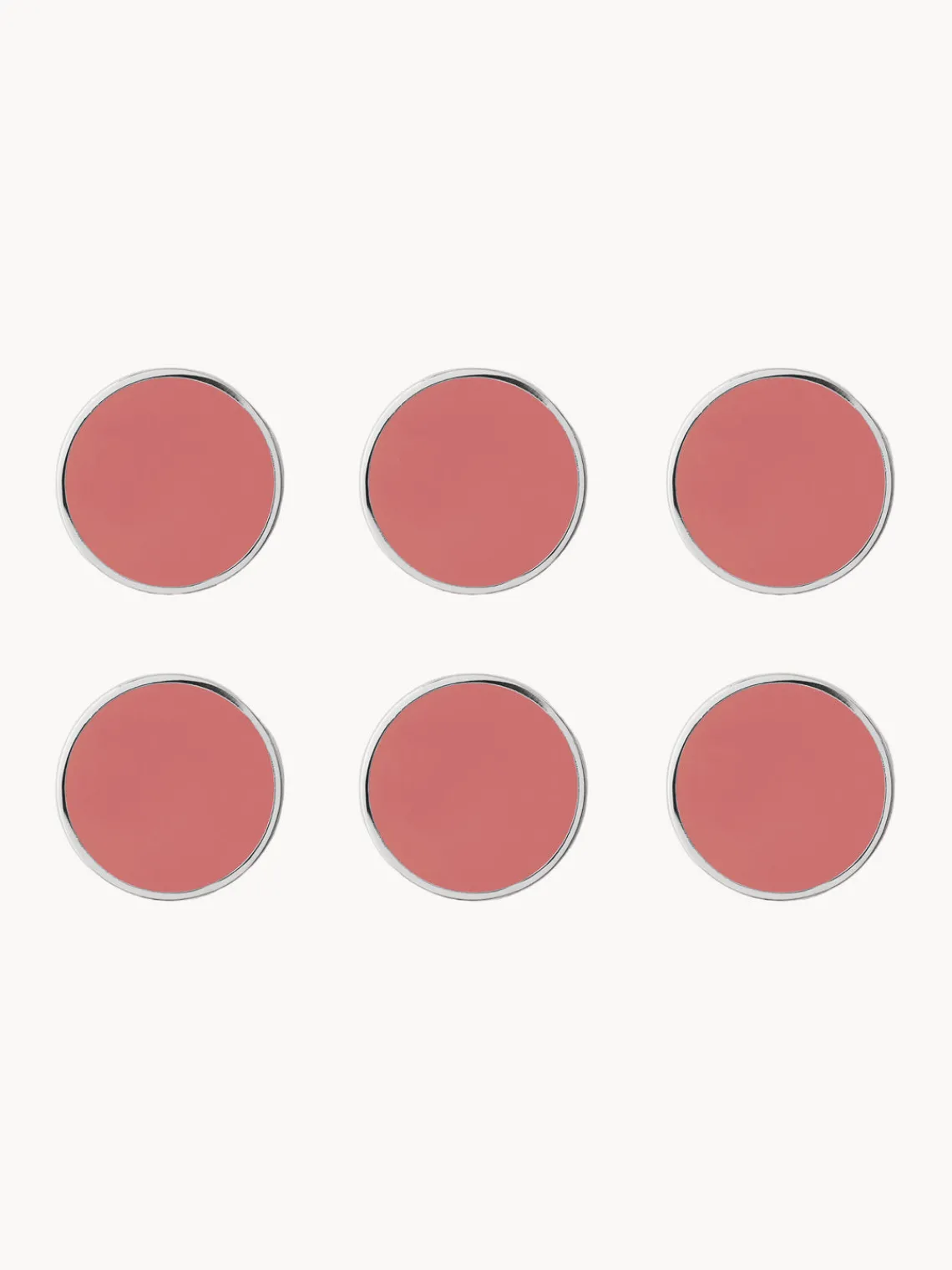 Material De Oficina|Material De Oficina>Mustard Made Set de pines magnéticos The Buttons, 6 uds. Rosa palo, plateado