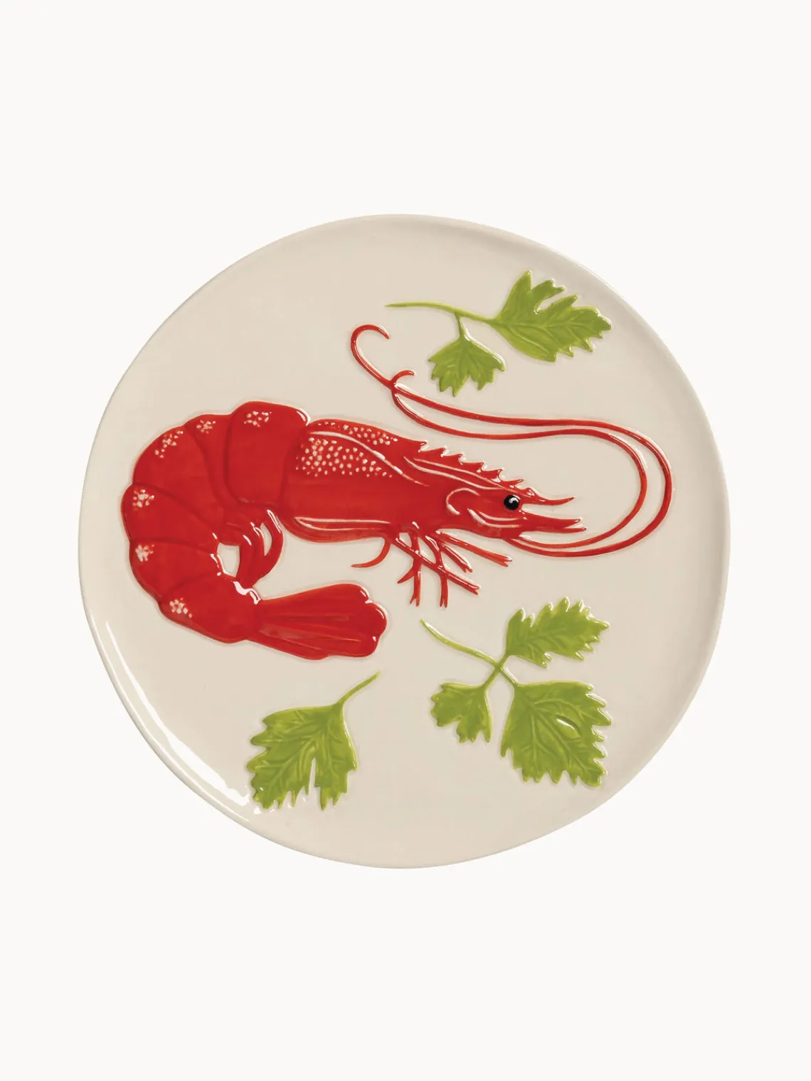 Hot Set de platos de dolomita pintado a mano De La Mer, 4 uds. Vajillas Completas|Platos De Postre