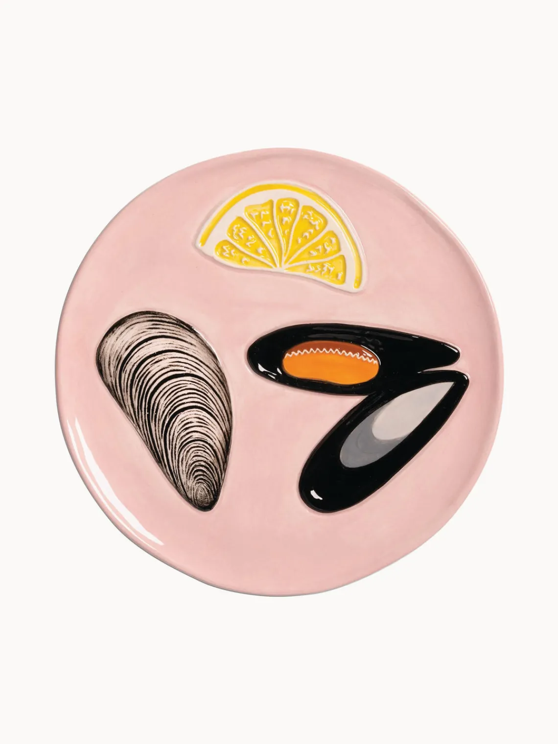 Hot Set de platos de dolomita pintado a mano De La Mer, 4 uds. Vajillas Completas|Platos De Postre