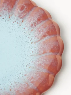 Platos De Postre|Vajillas Completas></noscript>Westwing Collection Set de platos postre artesanales Marguerite, 4 uds. Terracota, azul claro