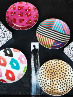 Discount Set de platos postre de porcelana de diseño Carol, 4 uds. Platos De Postre|Vajillas Completas