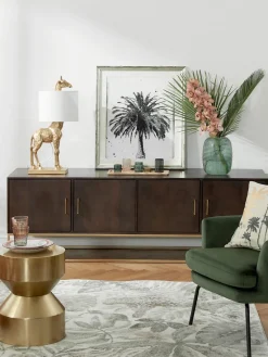 Farolillos|Jarrones>Bloomingville Set de portavelas con bandeja de madera Homa, 6 pzas. Madera clara, multicolor