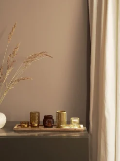 Sale Set de portavelas con bandeja de madera Elviena, 6 pzas. Farolillos|Jarrones