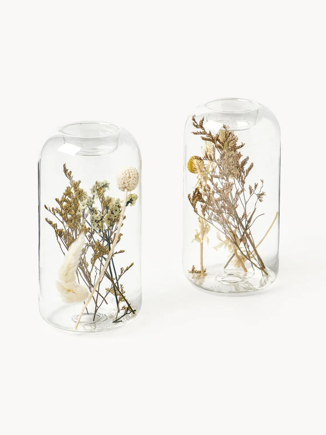 New Set de portavelas con flores secas Eleonora, 2 uds. Portavelas|Jarrones