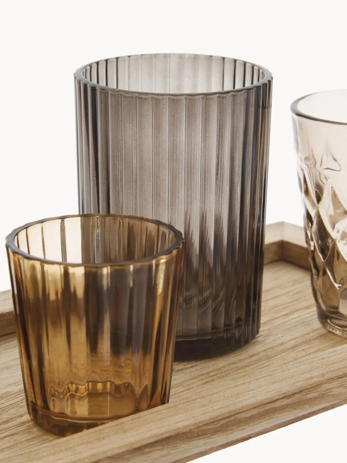 Farolillos|Jarrones>Bloomingville Set de portavelas de vidrio Wessel, 10 pzas.