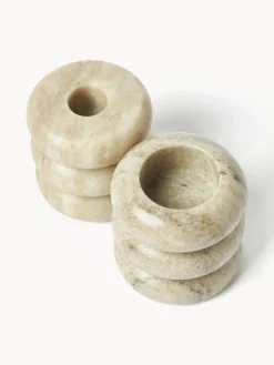 Set de portavelas y candelabros 2en1 de mármol Orta, 2 uds. Jarrones|Portavelas